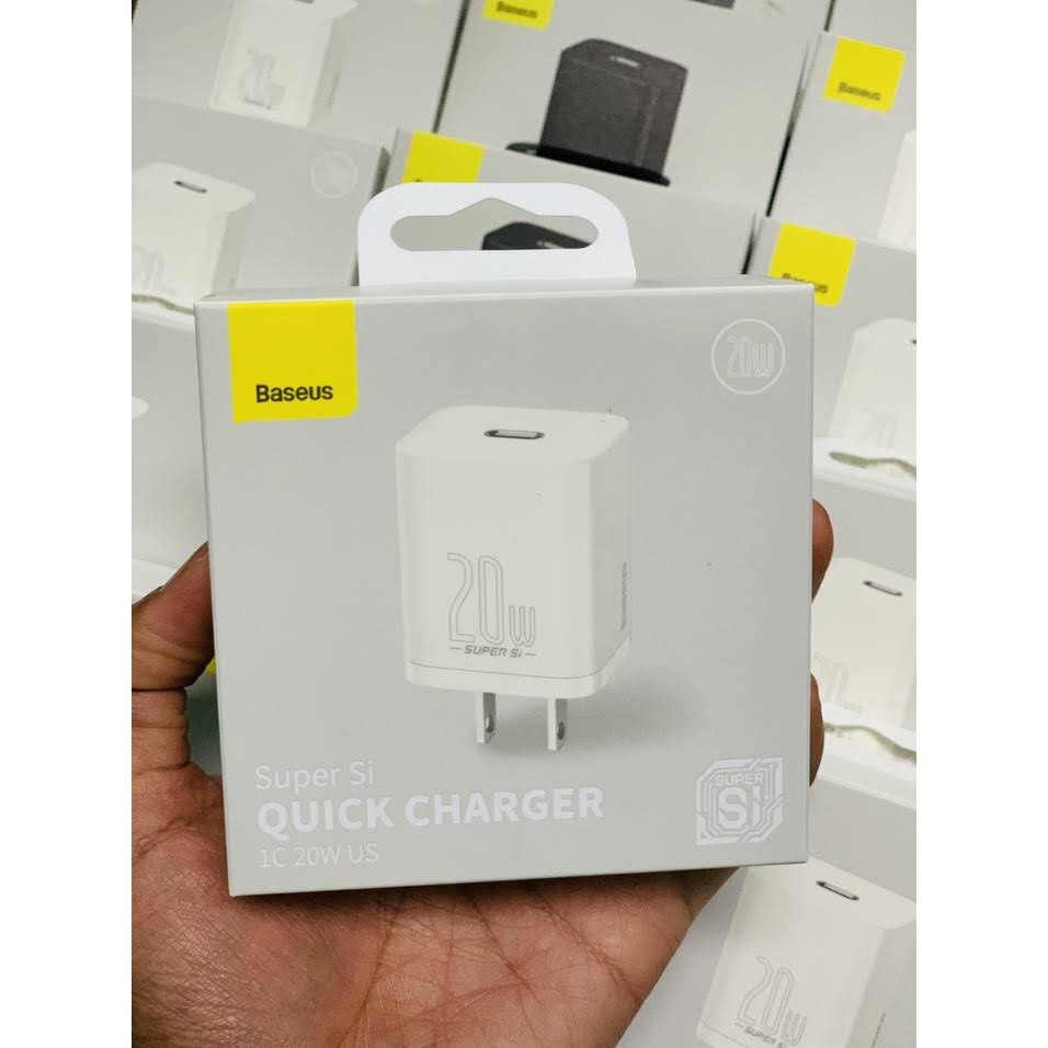 Củ Sạc Nhanh 20W Cho IP Và Android Công Nghệ Sạc Nhanh PD 3.0 Super SI Thiết Kế Nhỏ Gọn Chính Hãng Baseus