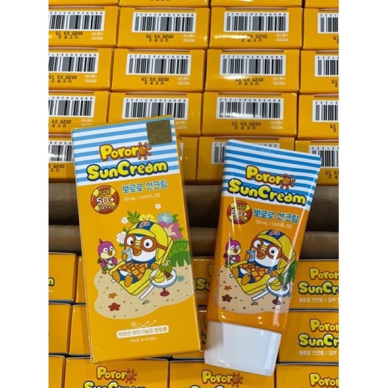 Kem chống nắng Pororo của Hàn Quốc dành cho trẻ sơ sinh và em bé đến 15 tuổi.