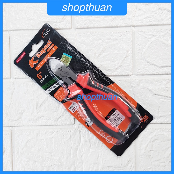 Kìm cắt Kapusi 6 in ( 200mm ) cán bọc nhựa