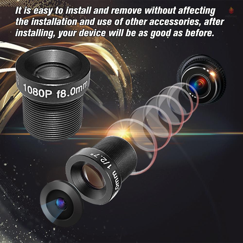 Ống kính HD 2.0Megapixel 2MP 8mm M12 CCTV IP F2.0 cố định Iris M12*P0.5 1/2.7" góc chụp hình 25 | BigBuy360 - bigbuy360.vn