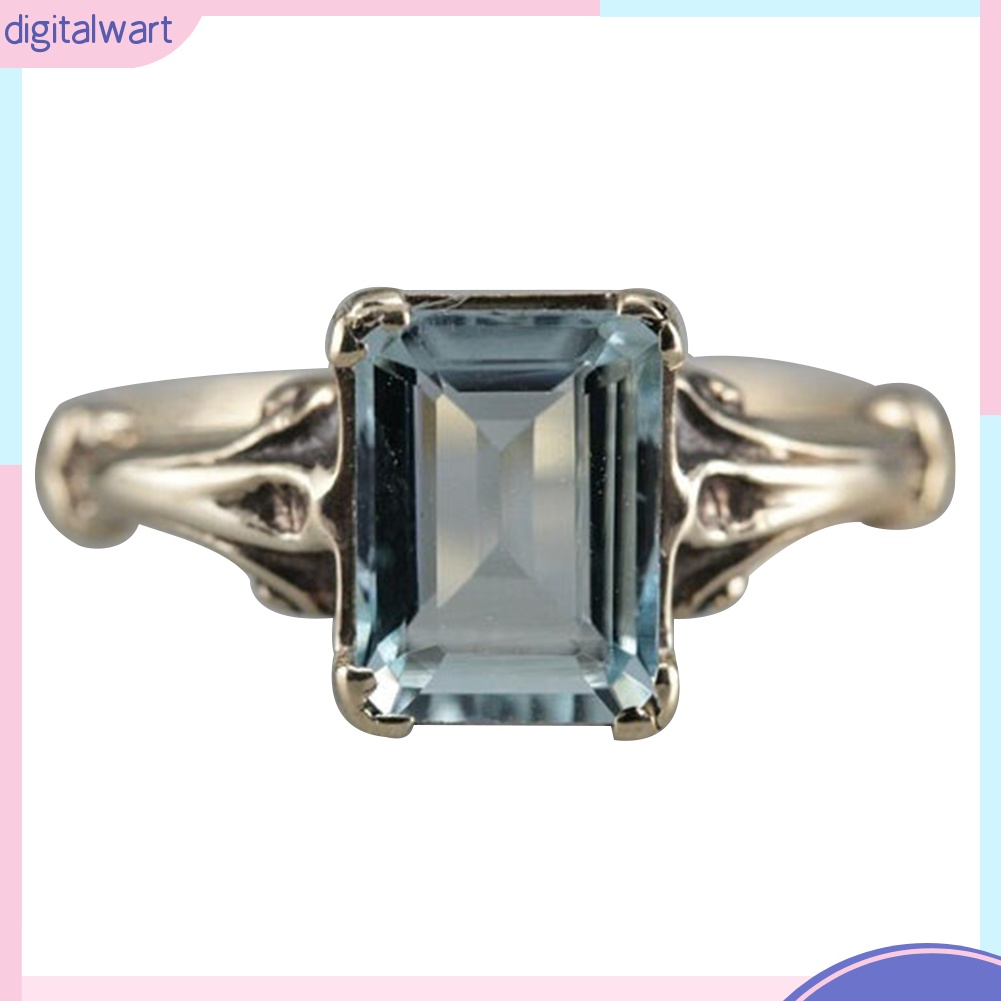 Nhẫn đính đá nhân tạo kiểu dáng sang trọng thanh lịch dành cho nữ