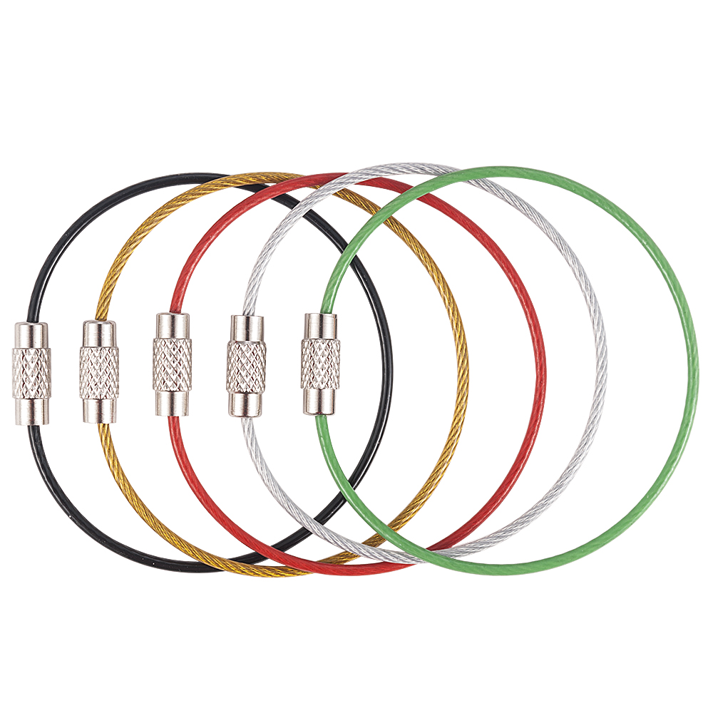 Set 10 móc khóa bằng thép không gỉ đa năng tiện dụng tiện lợi