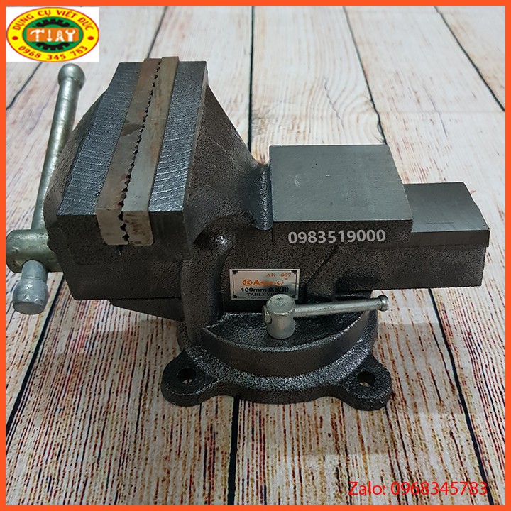Ê tô kẹp bàn nguội xoay 360 độ Asaki AK-667 độ mở 100mm