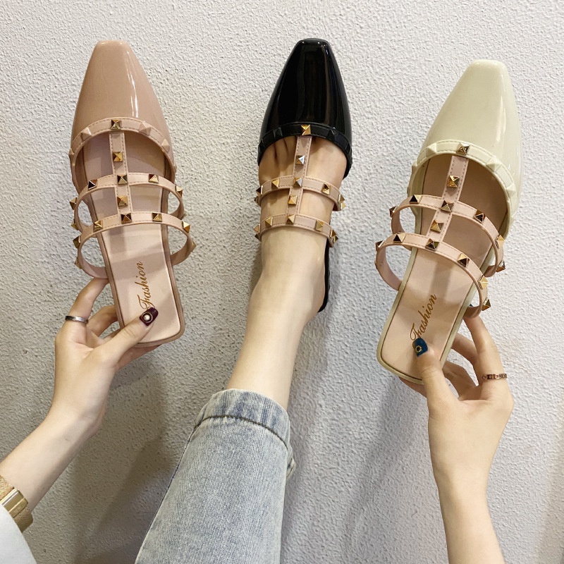 Dép sandal IELGY gót thấp chống trượt thời trang dành cho nữ