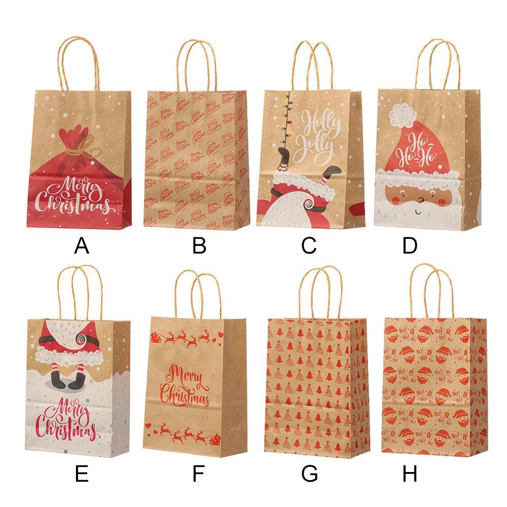 LAKAMIER Set 12 Túi Giấy Đựng Quà Giáng Sinh