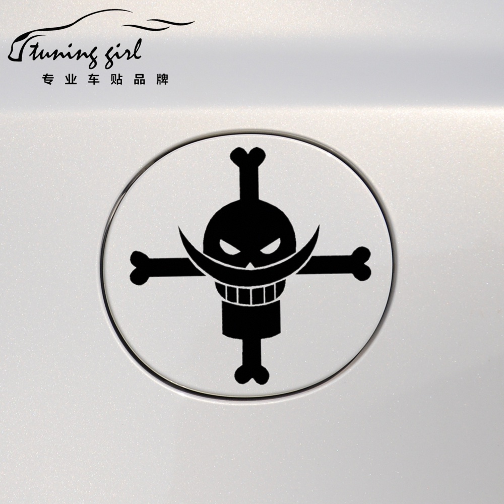 Miếng Dán Trang Trí Nắp Bình Xăng Xe Hơi / Laptop / Ipad / Điện Thoại Họa Tiết ONE PIECE Màu Phản Quang