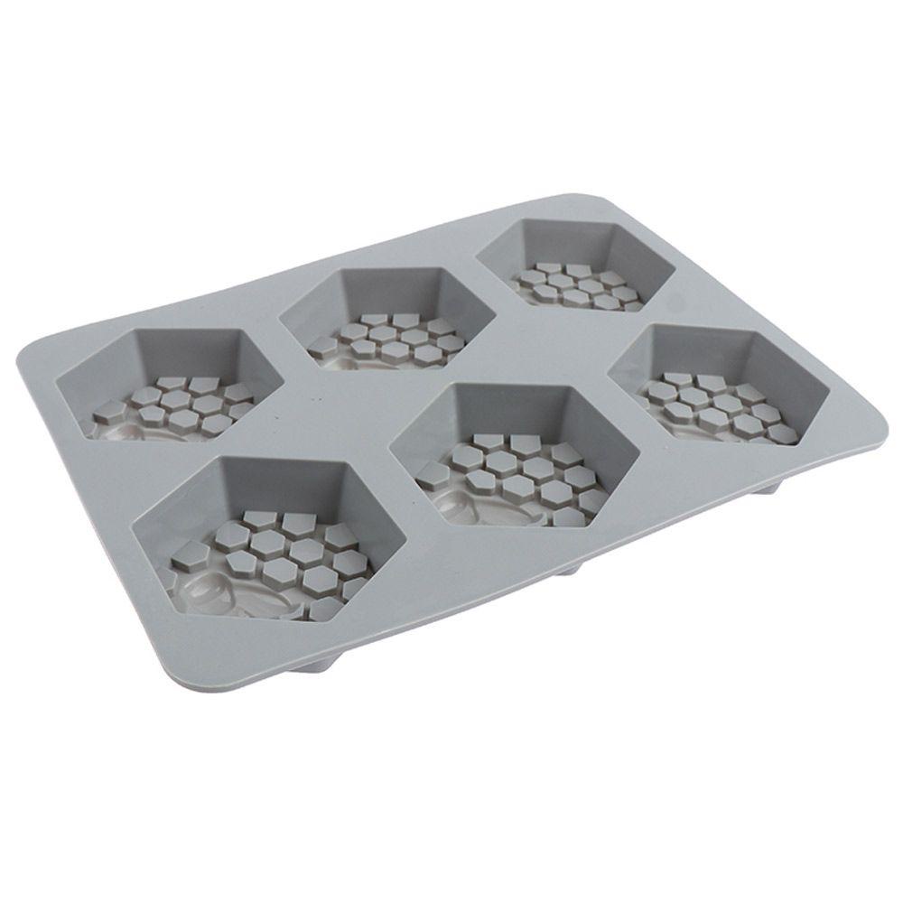 Khuôn Làm Xà Phòng 6 Ngăn Hình Tổ Ong / Oval Bằng Nhựa Resin DIY