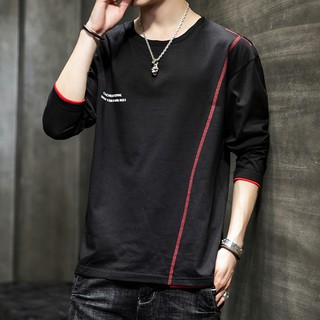 Áo thun dài tay in họa tiết cá tính dành cho nam / size m-4xl / size m-4xl