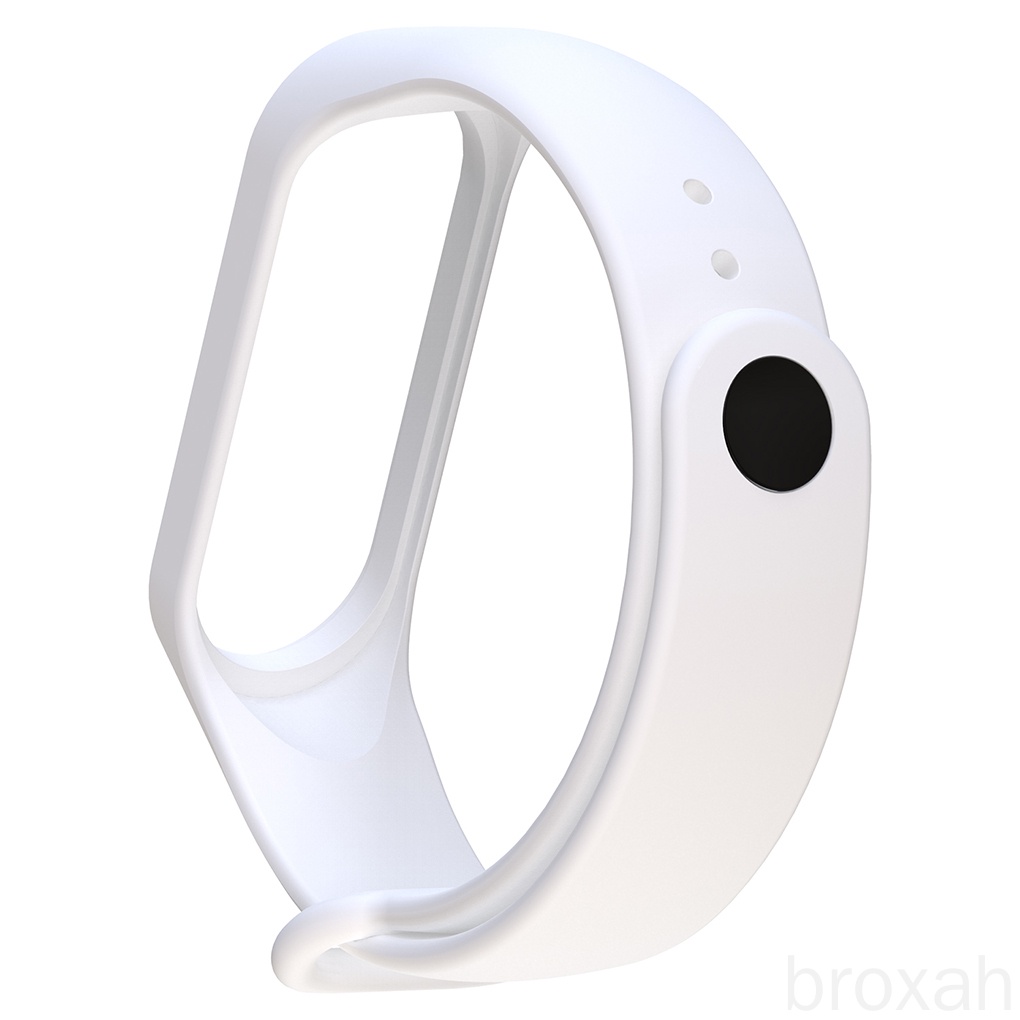Dây đeo thay thế chất liệu silicon màu trơn cho Xiaomi Mi Band 4 3