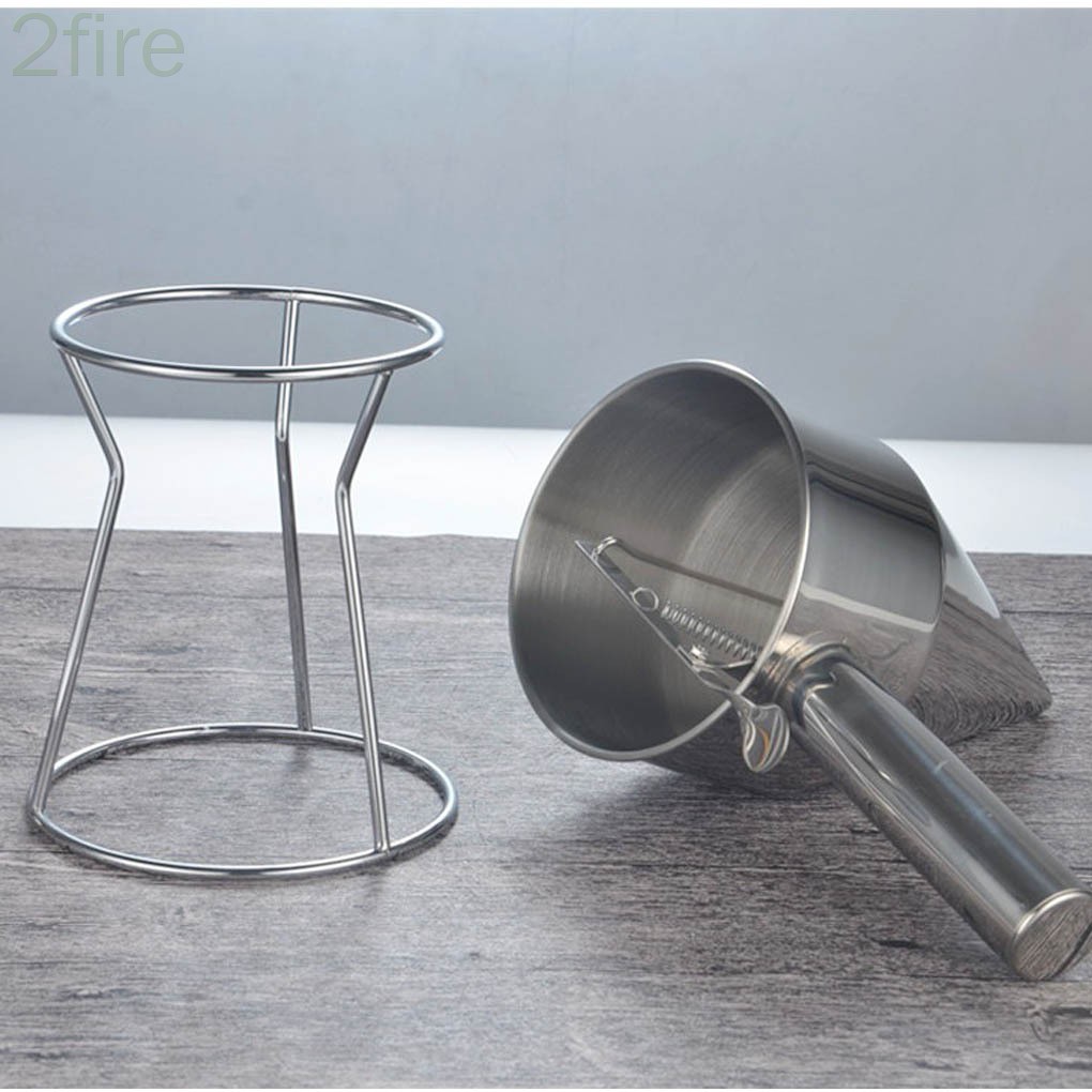 Phễu rót bột làm bánh bằng thép không gỉ kèm chân đế