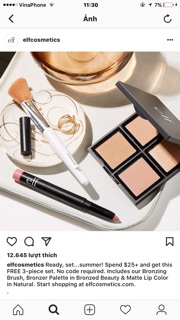 Phấn highlighter 4 ô ELF