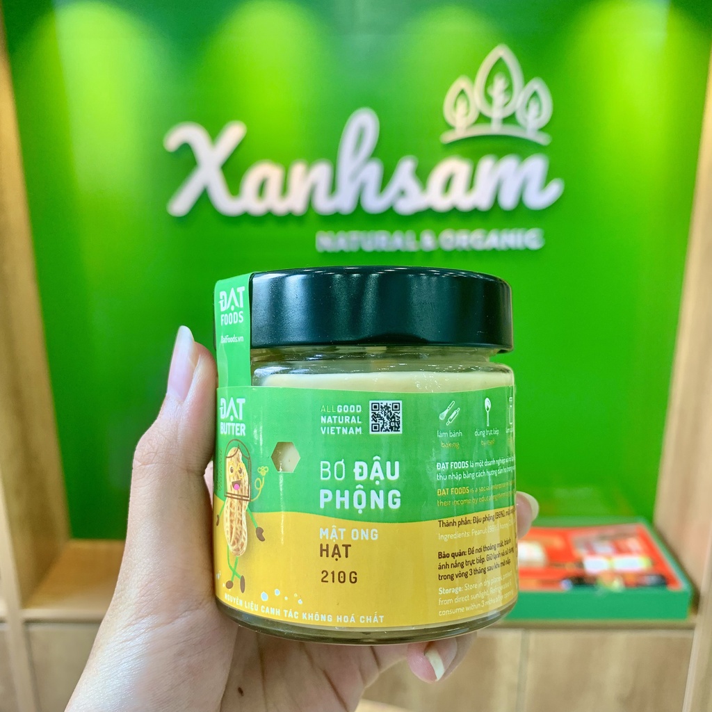 Bơ Đậu Phộng Mật Ong Nguyên Chất Đạt Butter - Xanhsam Organic