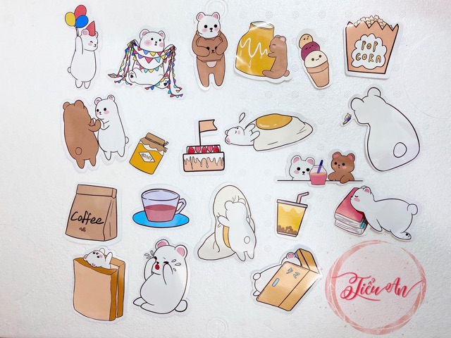 Bộ Sticker dán Vali / Bóp / Túi hình thú và nhân vật siêu dễ thương