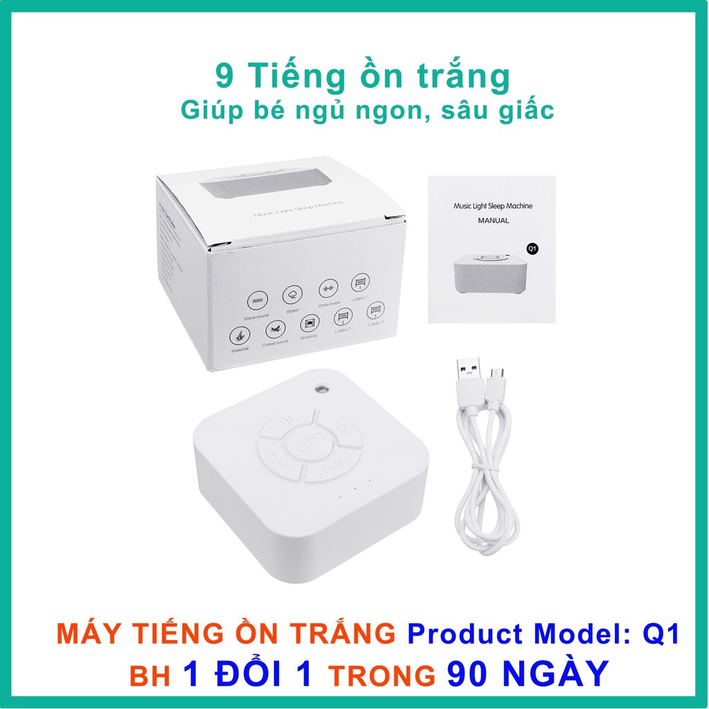  Máy Nghe Tiếng Ồn Trắng( white noise ), máy tạo tiếng ru giúp bé ngủ ngon, sâu giấc