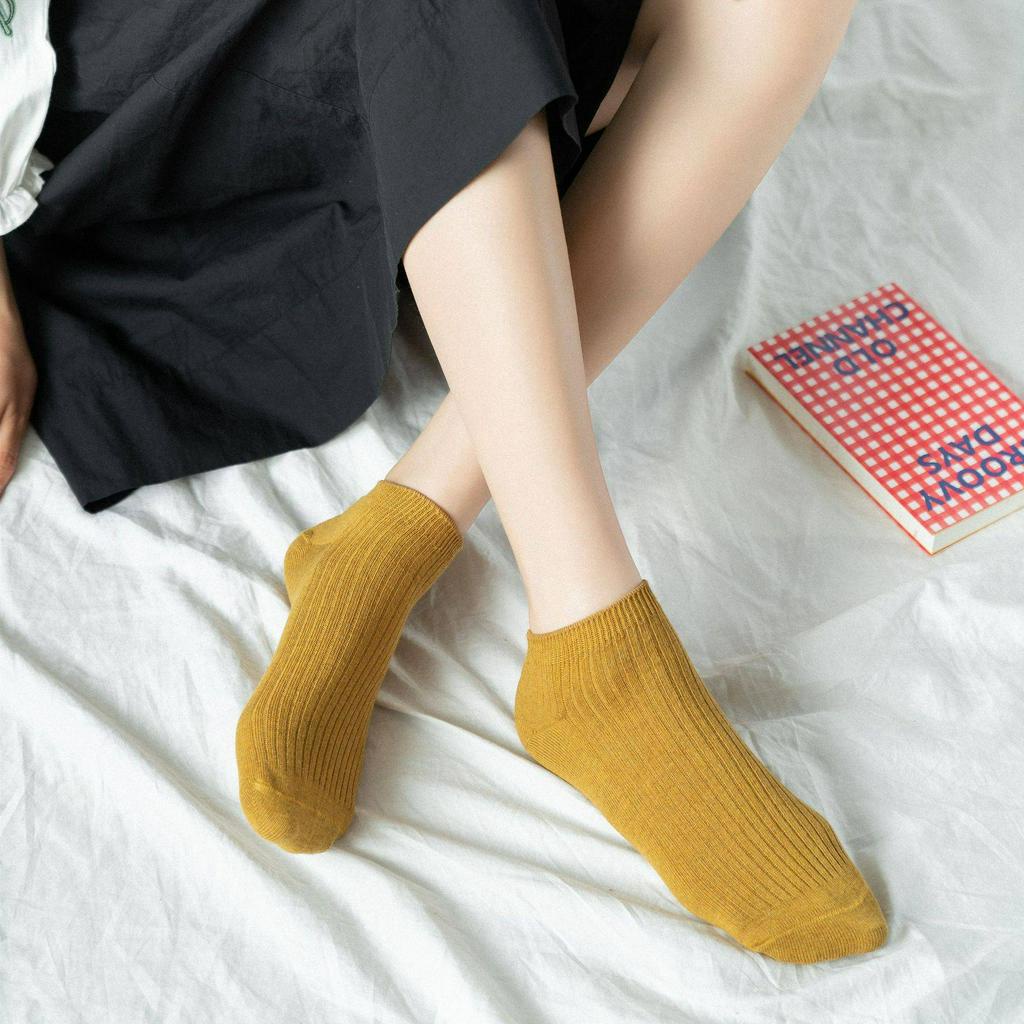 1 Đôi Vớ cotton Cổ Thấp Chống Trượt Dành Cho Nam Và Nữ