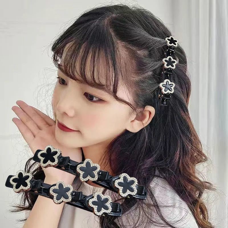 Kẹp Tóc Mái Giả Hai Lớp Tạo Kiểu Tóc Bện