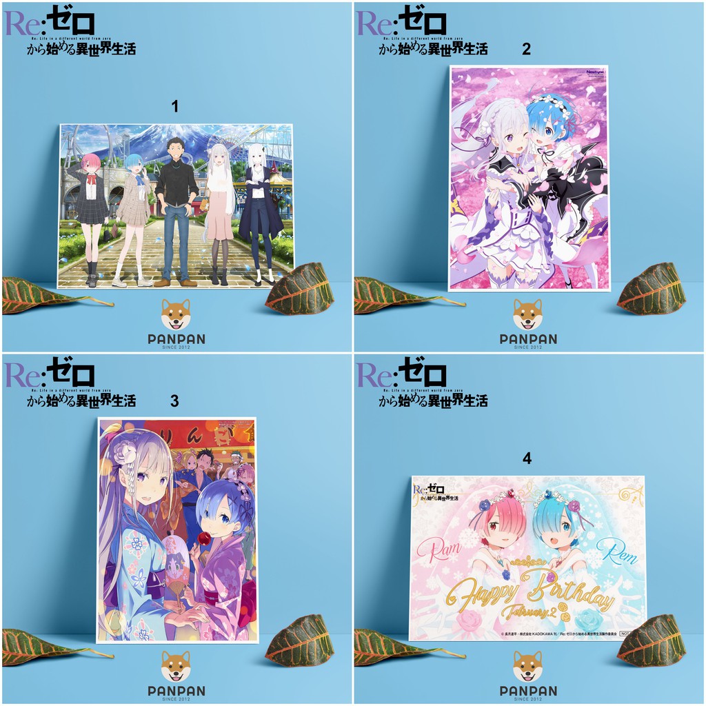 Postcard Cao Cấp - Poster Re:Zero (1)