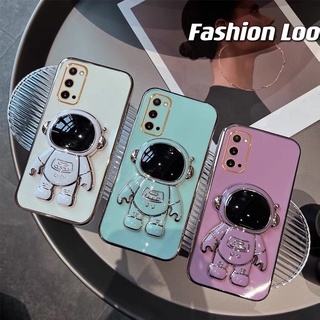 Ốp Điện Thoại Dẻo Mỏng Nhẹ Họa Tiết Phi Hành Gia Kèm Giá Đỡ Kiểu Gập Sang Trọng Cho Samsung Galaxy A51 A71 A31 S10 Lite M51 A21S
