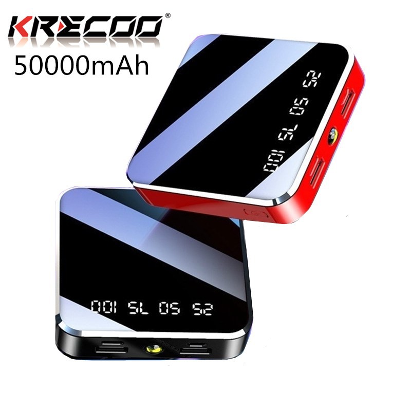 Sạc Dự Phòng 10000mAh KRECOO Mini Cho Điện Thoại Iphone X 8 7 6 Samsung S8 S9 Xiaomi Dung Lượng