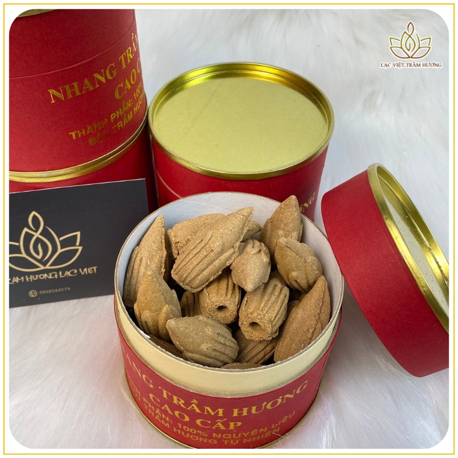 Nhang Nụ Trầm Hương Sạch 100% Tự Nhiên Dòng Cao Cấp Loại 1 - Mua 2 Hộp Tặng 1 Lư Đốt Trầm - Hộp 30 Nụ Trầm Hình Búp Sen