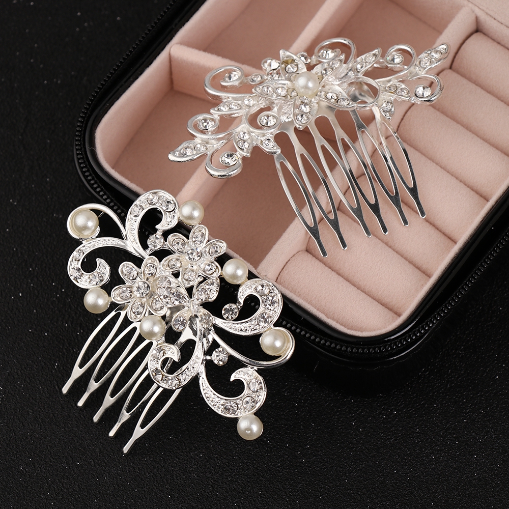 Lược cài tóc hình chiếc lá cho cô dâu