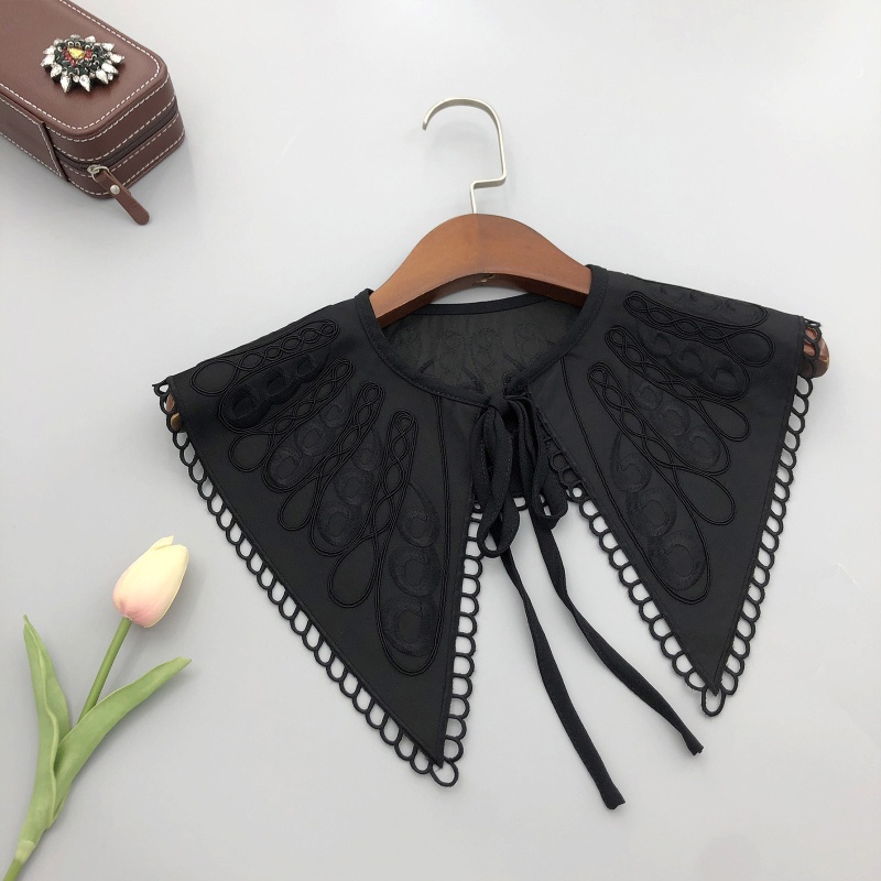 Cổ Áo Choàng Mini Thêu Hoa Khoét Rỗng Có Thể Tháo Rời Cho Búp Bê Nữ