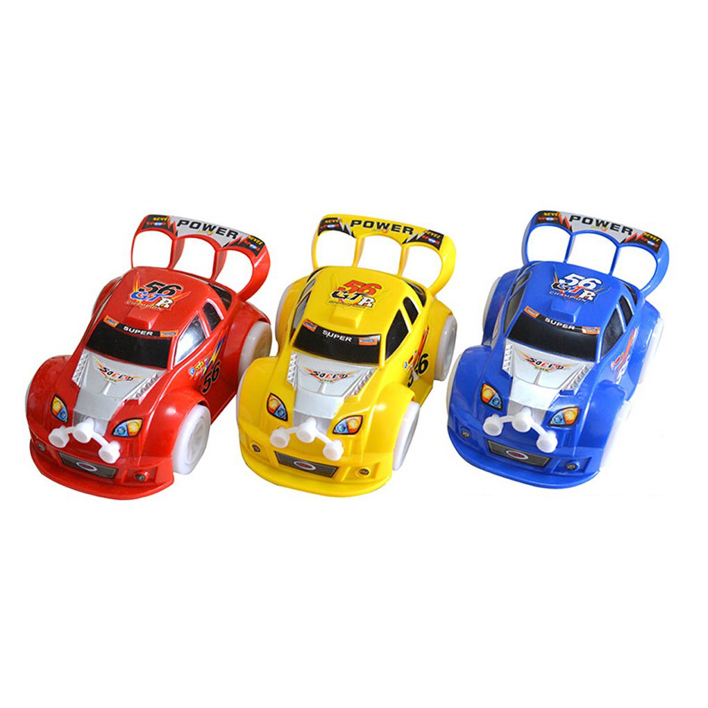 Đồ chơi pin mô hình xe ô tô bằng nhựa có đèn LED và nhạc cho bé