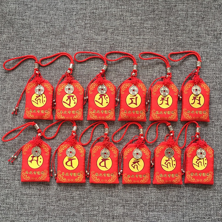 Túi Phước Chiêu Tài 12 Con Giáp hỗ trợ May Mắn, Tài Lộc kinh doanh mua bán thăng tiến công việc - Phong Thủy Tây Tạng