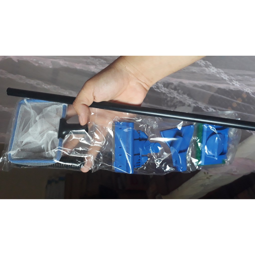 Cây vệ sinh 5 trong 1 cho hồ thủy sinh, hồ cá cảnh, cá biển, tôm kiểng