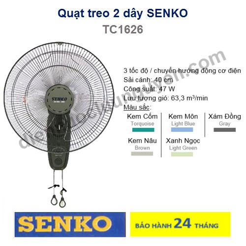 Quạt Treo 2 Dây Senko TC1626