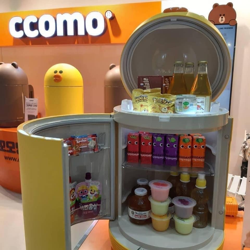 [Mã ELHA10 giảm 6% đơn 5TR] TỦ LẠNH MINI CCOMO X LINE FRIENDS 31L Hàn Quốc