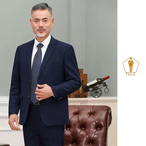 bộ Vest Nam Trung Niên Màu Đen, Xanh, Vàng 2 Khuy Chuẩn Phom Đứng Tuổi(quà tặng là 1 cà vạt lụa cao cấp)