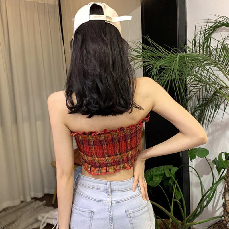 Áo Croptop Hai Dây Vải Cotton Thoáng Khí Thoải Mái Cho Nữ
