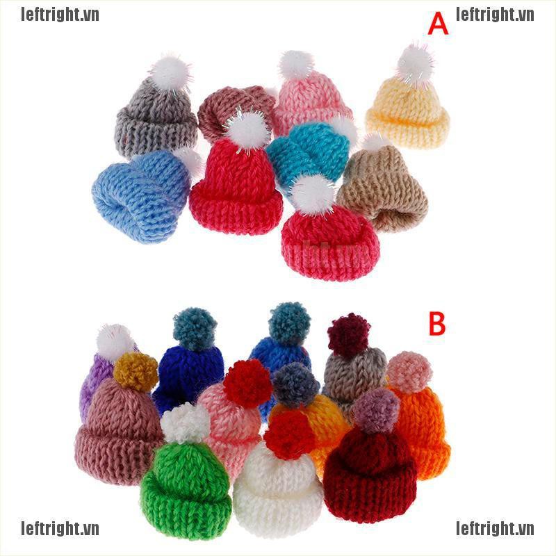Set 10 Mũ Len Mini 3.5CM Xinh Xắn Dùng Làm Đồ Thủ Công Cho Búp Bê