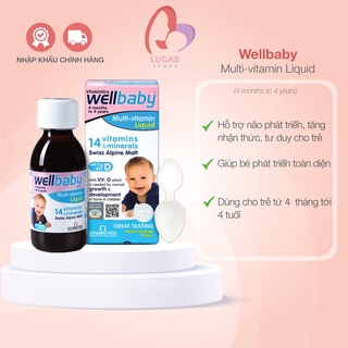 Multi Vitamin WellBaby Liquid Bổ Sung, Nâng Cao Sức Đề Kháng Cho Các Bé TP011