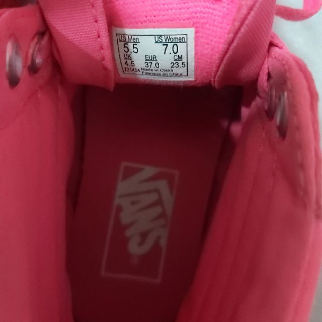 Giày Vans Sk8 Hi real 2nd full pink size 37