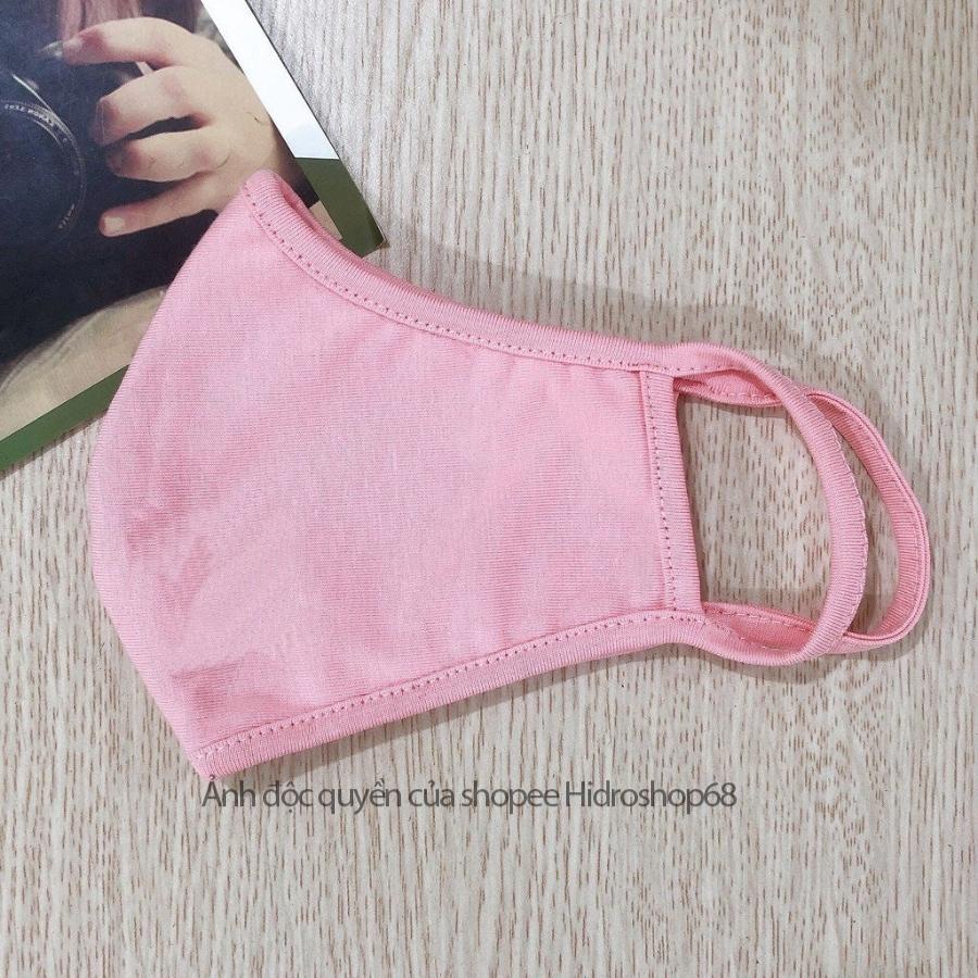 Khẩu trang vải cotton hai lớp in hình