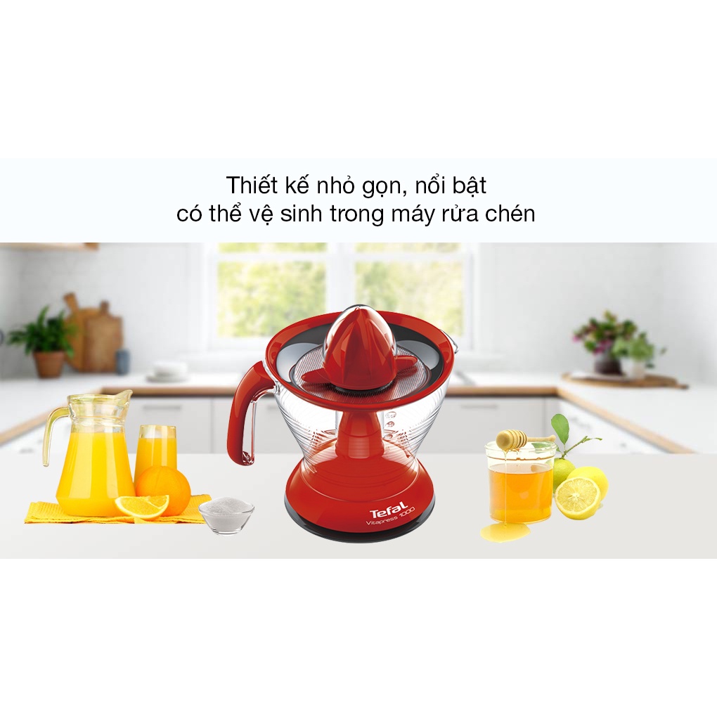 Tefal- Máy vắt cam Vitapress ZP302538 dung tích cốc đựng 1L, hàng chính hãng bảo hành 24 tháng.