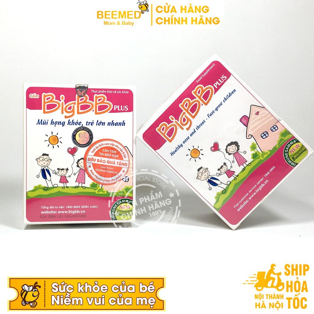 BigBB Hồng plus - Hỗ trợ giảm các bệnh hô hấp cho bé - BigBB Plus - Có tem tích điểm chính hãng