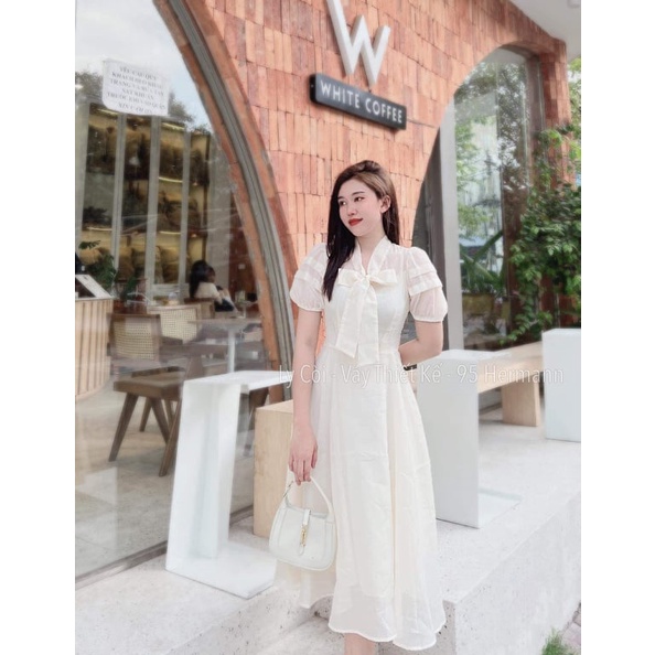 Váy trắng tiểu thư_Bơ Store