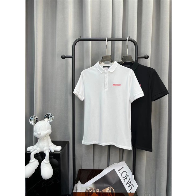 Áo polo Da Ngắn Tay In Chữ Cá Tính / Size S-4XL / Prd1