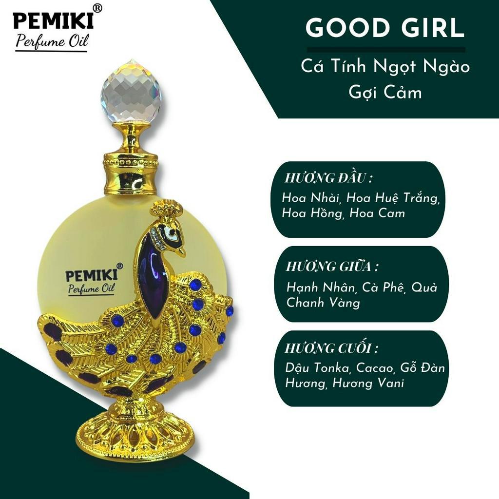 Tinh dầu nước hoa dubai Pemiki Good Girl công vàng 35ml ngọt ngào gợi cảm thơm lâu 24h - PEMIKI Store