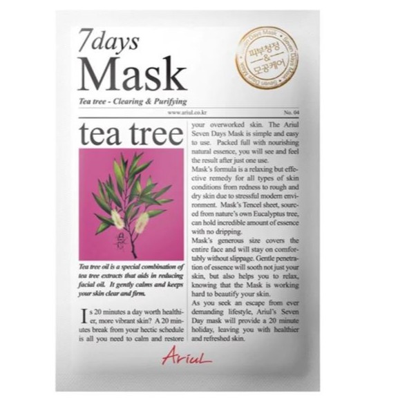 (hàng Mới Về) Mặt Nạ Tràm Trà 7 Ngày Ariul 20gr | BigBuy360 - bigbuy360.vn