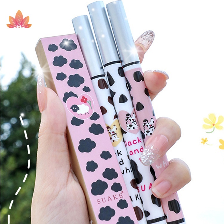 Cute polka dot eyeliner liquid glue pen lying silkworm pen shadow pen brown outline lasting slender liquid JP5