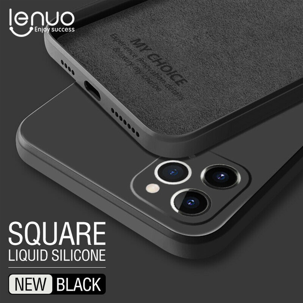 Ốp điện thoại LENUO bằng silicone màu trơn chống sốc cho Apple iPhone 12 Pro 12 Pro Max 11 Pro 11 Pro Max