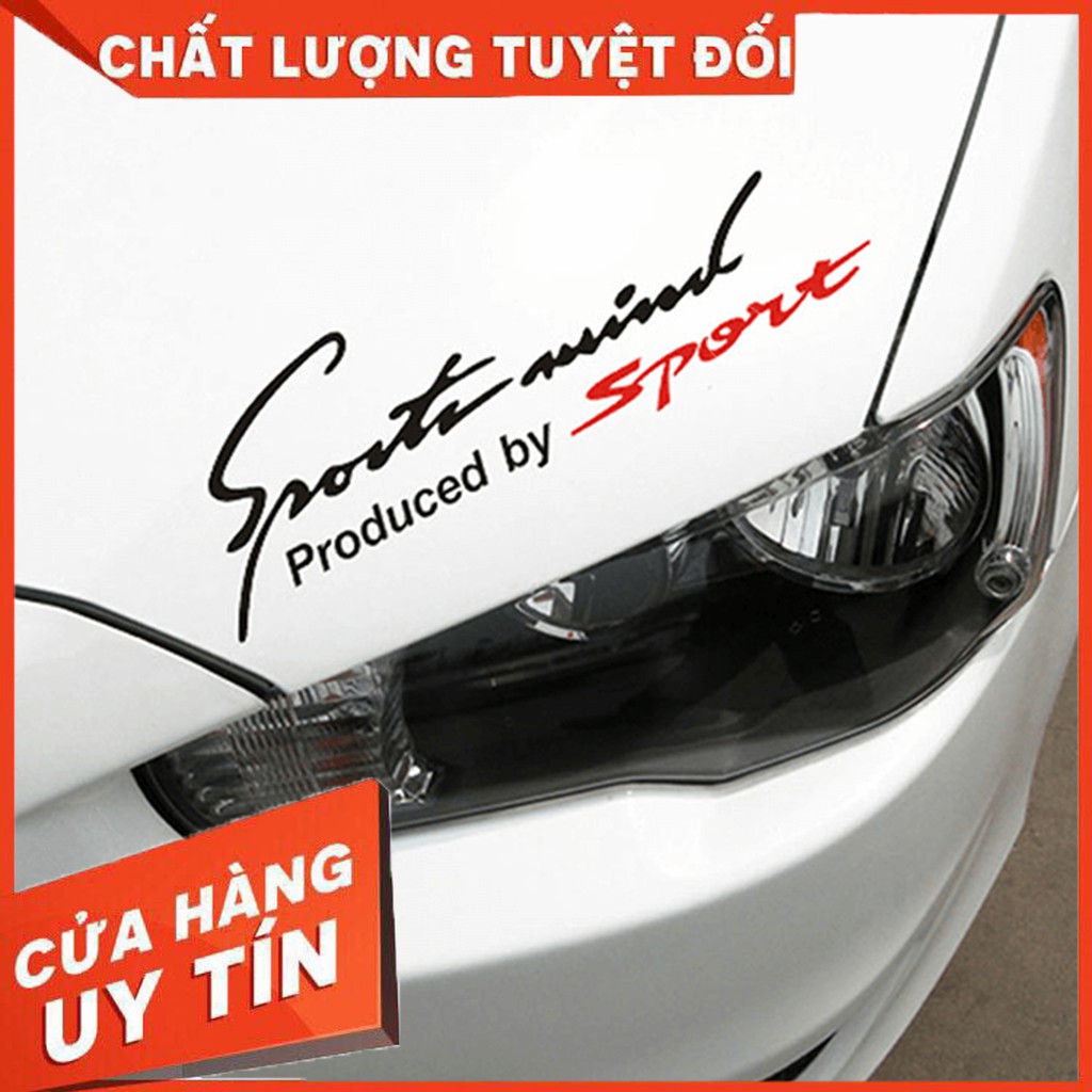 Tem xe ô tô Sport Mind Produced By Sport, đề can dán xe thể thao tạo điểm nhấn phong cách | BigBuy360 - bigbuy360.vn