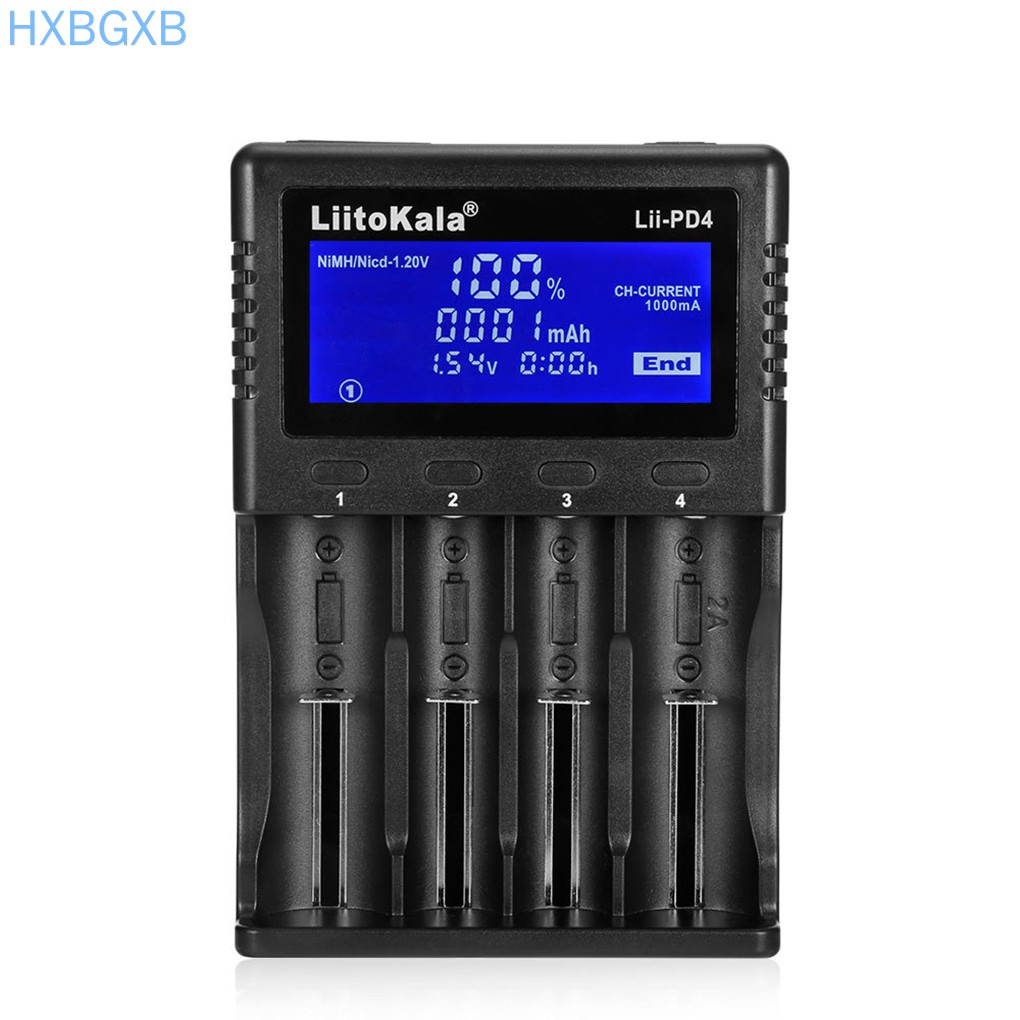 Bộ Sạc Pin Liitokala Lii-Pd4 18650 26650 21700 4 Khe