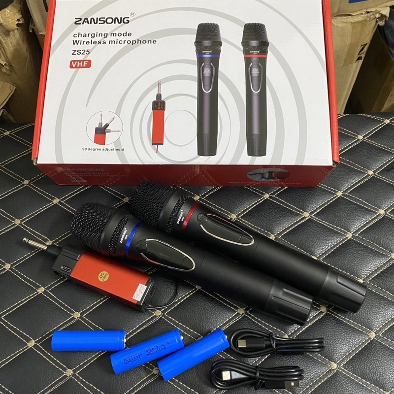 Micro Karake Đa Năng Không Dây,Chống Hú ZANSONG ZS25,Mic Hát Ra Loa,AmLy,Thu Âm Giá Rẻ bảo hành 1 năm