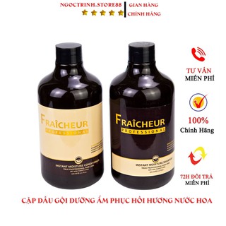 Cặp dầu gội xả Fraicheur dưỡng ẩm phục hồi tóc mềm mượt ngăn rụng,hương thơm sang size: 500ml- 800ml