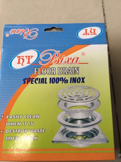 Lượt rác chống hôi Bixa 100% inox 12x12; 15x15 và 20x20